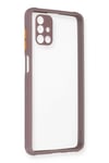Mey İthalat®  Samsung Galaxy M51 Kılıf Miami Şeffaf Silikon - Açık Mor
