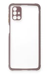 Mey İthalat®  Samsung Galaxy M51 Kılıf Miami Şeffaf Silikon - Açık Mor