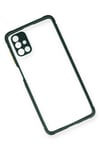 Mey İthalat®  Samsung Galaxy M51 Kılıf Miami Şeffaf Silikon - Koyu Yeşil