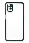 Mey İthalat®  Samsung Galaxy M51 Kılıf Miami Şeffaf Silikon - Koyu Yeşil