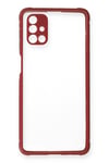 Mey İthalat®  Samsung Galaxy M51 Kılıf Miami Şeffaf Silikon - Fuşya