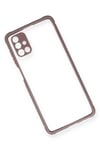 Mey İthalat®  Samsung Galaxy M51 Kılıf Miami Şeffaf Silikon - Açık Mor
