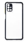 Mey İthalat®  Samsung Galaxy M51 Kılıf Miami Şeffaf Silikon - Lacivert
