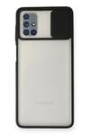 Mey İthalat®  Samsung Galaxy M51 Kılıf Palm Buzlu Kamera Sürgülü Silikon - Siyah