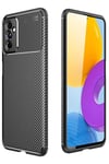 Mey İthalat®  Samsung Galaxy M52 5G Kılıf Auto Focus Karbon Kapak - Siyah