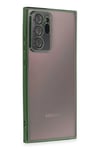 Mey İthalat®  Samsung Galaxy Note 20 Ultra Kılıf  Lensli Silikon - Yeşil
