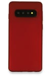 Mey İthalat®  Samsung Galaxy S10 Plus Kılıf First Silikon - Bordo