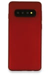Mey İthalat®  Samsung Galaxy S10 Plus Kılıf First Silikon - Bordo