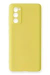 Mey İthalat®  Samsung Galaxy S20 FE Kılıf Nano içi Kadife Silikon - Sarı