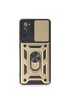 Mey İthalat®  Samsung Galaxy S20 FE Kılıf Pars Lens Yüzüklü Silikon - Gold