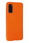 Mey İthalat®  Samsung Galaxy S20 Kılıf Nano içi Kadife Silikon - Turuncu