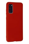 Mey İthalat®  Samsung Galaxy S20 Kılıf Nano içi Kadife Silikon - Kırmızı