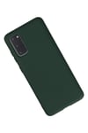 Mey İthalat®  Samsung Galaxy S20 Kılıf Nano içi Kadife Silikon - Koyu Yeşil