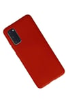 Mey İthalat®  Samsung Galaxy S20 Kılıf Nano içi Kadife Silikon - Kırmızı
