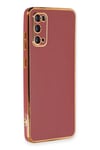 Mey İthalat®  Samsung Galaxy S20 Kılıf Volet Silikon - Kırmızı
