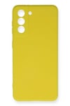 Mey İthalat®  Samsung Galaxy S21 FE Kılıf Nano içi Kadife Silikon - Sarı
