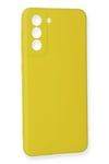 Mey İthalat®  Samsung Galaxy S21 FE Kılıf Nano içi Kadife Silikon - Sarı