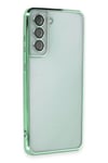Mey İthalat®  Samsung Galaxy S21 FE Kılıf  Lensli Silikon - Yeşil