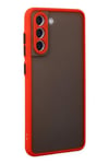 Mey İthalat®  Samsung Galaxy S21 FE Kılıf Montreal Silikon Kapak - Kırmızı