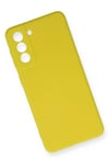 Mey İthalat®  Samsung Galaxy S21 FE Kılıf Nano içi Kadife Silikon - Sarı