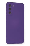 Mey İthalat®  Samsung Galaxy S21 Kılıf Nano içi Kadife Silikon - Mor