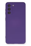 Mey İthalat®  Samsung Galaxy S21 Kılıf Nano içi Kadife Silikon - Mor