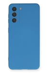 Mey İthalat®  Samsung Galaxy S21 Kılıf Nano içi Kadife Silikon - Mavi