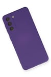 Mey İthalat®  Samsung Galaxy S21 Kılıf Nano içi Kadife Silikon - Mor