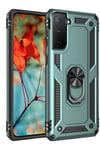Mey İthalat®  Samsung Galaxy S21 Kılıf Sofya Yüzüklü Silikon Kapak - Yeşil
