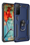 Mey İthalat®  Samsung Galaxy S21 Kılıf Sofya Yüzüklü Silikon Kapak - Lacivert