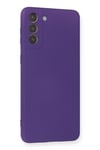 Mey İthalat®  Samsung Galaxy S21 Plus Kılıf Nano içi Kadife Silikon - Mor