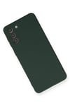 Mey İthalat®  Samsung Galaxy S21 Plus Kılıf Nano içi Kadife Silikon - Koyu Yeşil