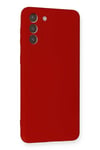 Mey İthalat®  Samsung Galaxy S21 Plus Kılıf Nano içi Kadife Silikon - Kırmızı
