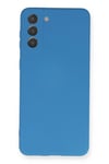 Mey İthalat®  Samsung Galaxy S21 Plus Kılıf Nano içi Kadife Silikon - Mavi