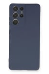 Mey İthalat®  Samsung Galaxy S21 Ultra Kılıf Nano içi Kadife Silikon - Gri