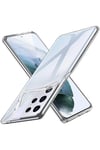 Mey İthalat®  Samsung Galaxy S21 Ultra Kılıf Lüx Şeffaf Silikon