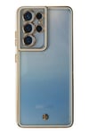 Mey İthalat®  Samsung Galaxy S21 Ultra Kılıf Liva Lens Silikon - Beyaz