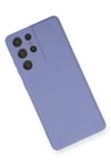 Mey İthalat®  Samsung Galaxy S21 Ultra Kılıf Nano içi Kadife Silikon - Lila