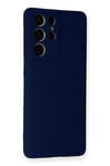 Mey İthalat®  Samsung Galaxy S21 Ultra Kılıf Nano içi Kadife Silikon - Lacivert