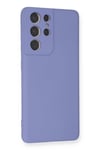 Mey İthalat®  Samsung Galaxy S21 Ultra Kılıf Nano içi Kadife Silikon - Lila