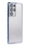 Mey İthalat®  Samsung Galaxy S21 Ultra Kılıf  Lensli Silikon - Açık Mavi