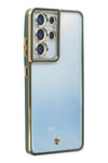 Mey İthalat®  Samsung Galaxy S21 Ultra Kılıf Liva Lens Silikon - Yeşil