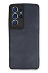 Mey İthalat®  Samsung Galaxy S21 Ultra Kılıf Loop Deri Silikon - Lacivert