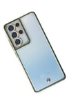 Mey İthalat®  Samsung Galaxy S21 Ultra Kılıf Liva Lens Silikon - Yeşil