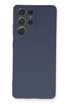 Mey İthalat®  Samsung Galaxy S21 Ultra Kılıf Nano içi Kadife Silikon - Gri