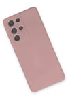 Mey İthalat®  Samsung Galaxy S21 Ultra Kılıf Nano içi Kadife Silikon - Pudra