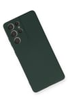 Mey İthalat®  Samsung Galaxy S21 Ultra Kılıf Nano içi Kadife Silikon - Koyu Yeşil