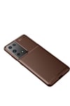 Mey İthalat®  Samsung Galaxy S21 Ultra Kılıf Auto Focus Karbon Kapak - Kahverengi