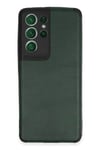 Mey İthalat®  Samsung Galaxy S21 Ultra Kılıf Loop Deri Silikon - Yeşil
