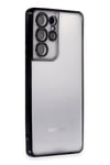 Mey İthalat®  Samsung Galaxy S21 Ultra Kılıf  Lensli Silikon - Siyah